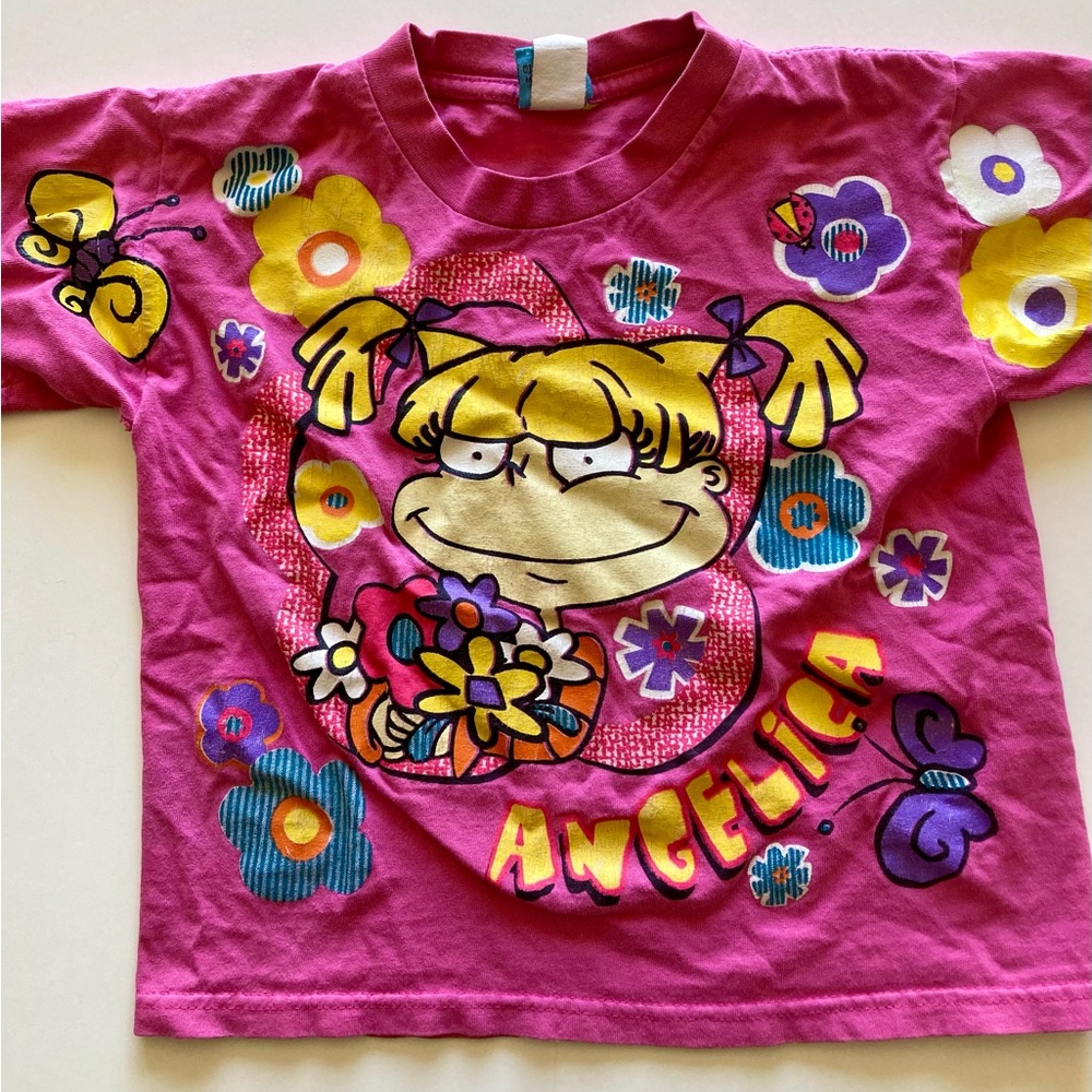Vintage Pink 1990’s 90’s 1998 Angelica Rugrats T-shirt Girls 7/8 Nickelodeon
